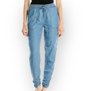 Thread & Supply Chambray Denim Joggers Tencel Sustainable Fabric Lightweight XS